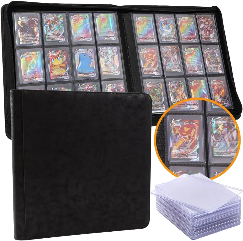12 card binder Collector's Series Pocket Zip Trading 26 pages holding 624 cards Junmei 12 Pockets Top Loader