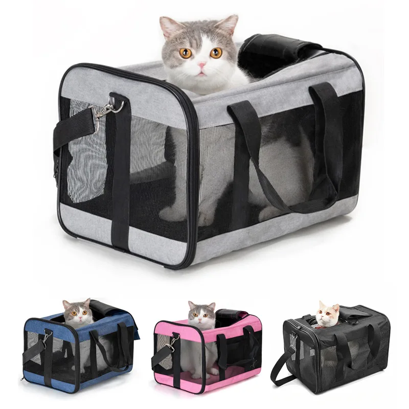 Pet carrier airline approved expandable pet cages carriers backpack pet carriers travel bag