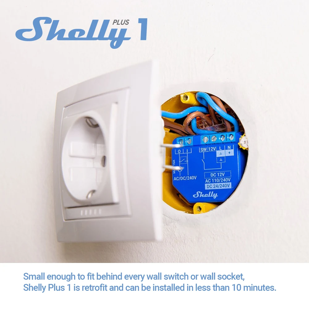shelly plus 1 smart wifi switch