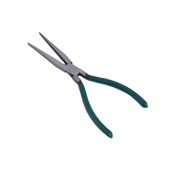 8-Inch Long Flat Nose Pliers Smooth Jaw Extended Head Duckbill Design Precision Clamping Bending Hand Tools for Jewelry Making