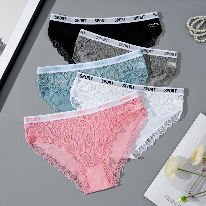 2023 New Arrival Breathable Seamless Women Panties Lace Cotton