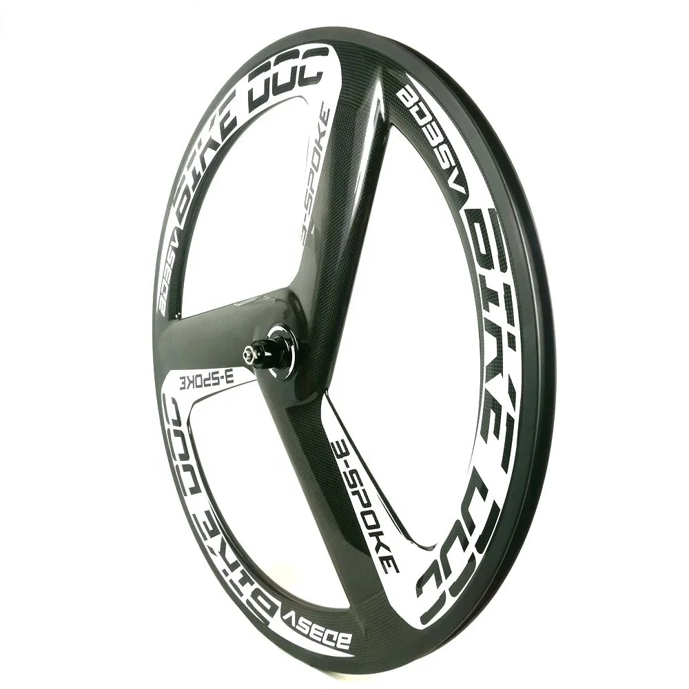 格安販売中 Carbon Tri Spokes 700C Clincher Bike Wheel No  Decal 並行輸入品