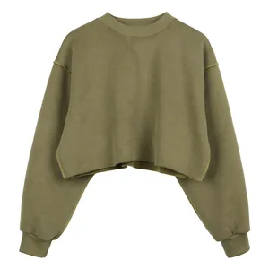 TOPKO High Quality T-shirt Women Long Sleeve Crop Top Hoodie