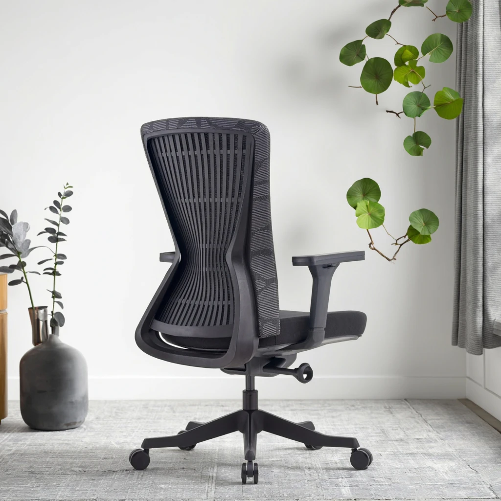 Premium Mesh Back Contoured Support Modern Ergonomic Design Stain Resistant Seat Professional Office Seating 4