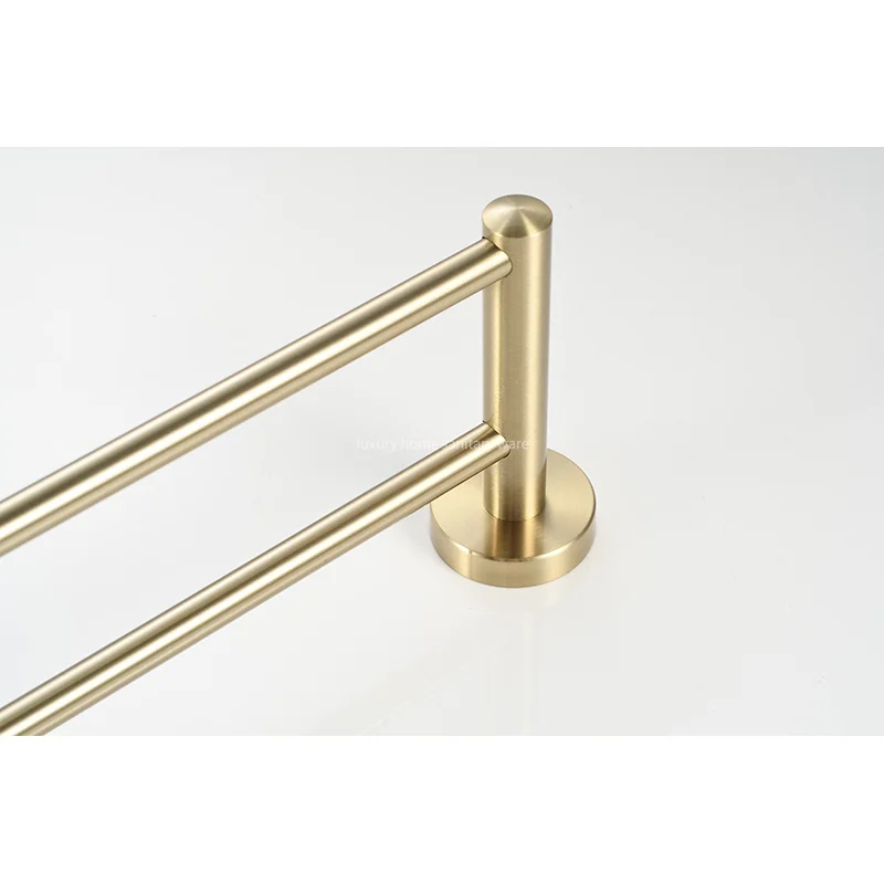 product high quality gold reinforced towel rack wall mounted bathroom accessories set towel rack cover-12