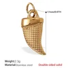 Pj438g double sided solid gold pendant