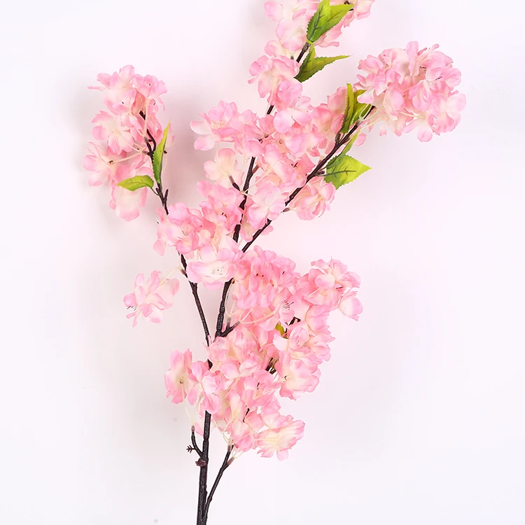 Wholesale Pink 95cm Plastic Cherry Blossom Artificial Flower Branch For