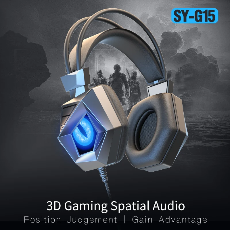 Soyto G15 Gaming Wired Over Ear Headset Headphones Surround Sounds with  Mic Headphones Store Fones De Ouvido Com Fio ODM OEM