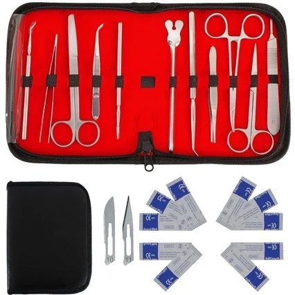 22 Pieces of Biological Dissection Tools, Stainless Steel Scissors ...