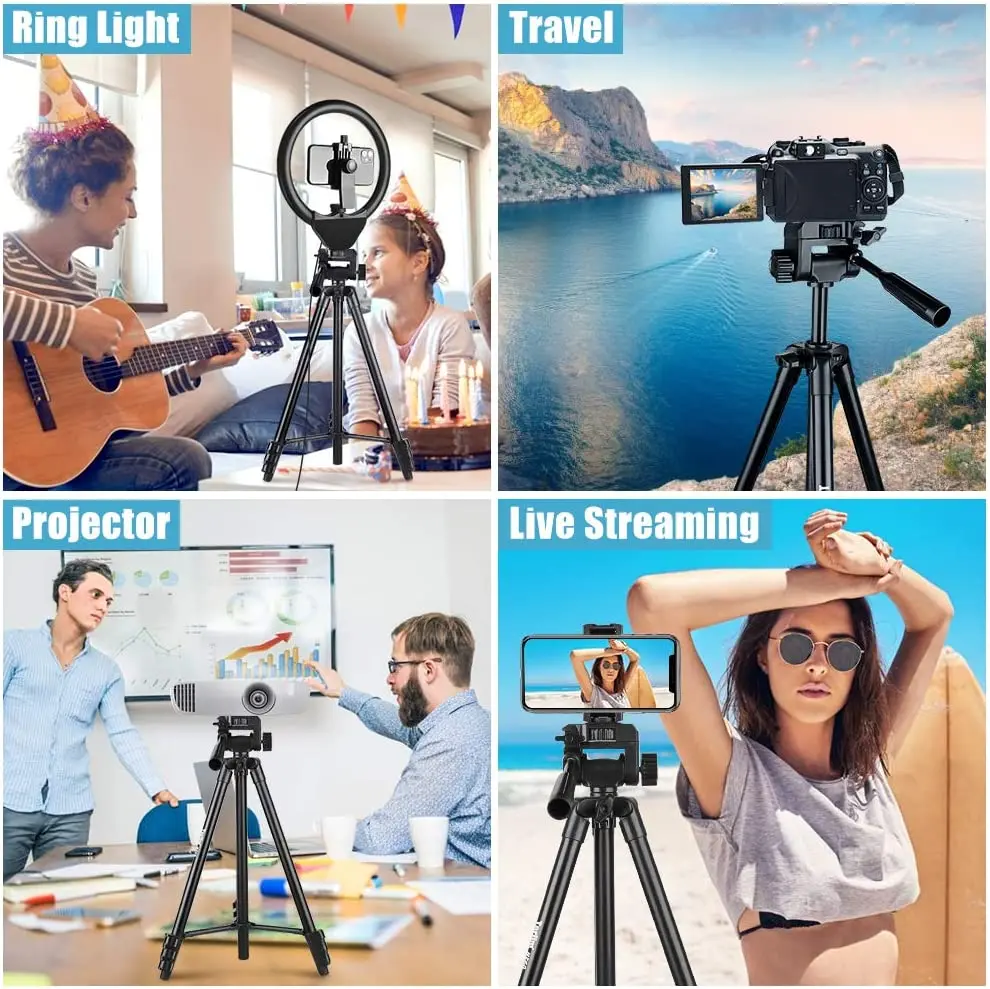 1.3m Lightweight Travel Aluminum Professional Photo Tripod Stand With