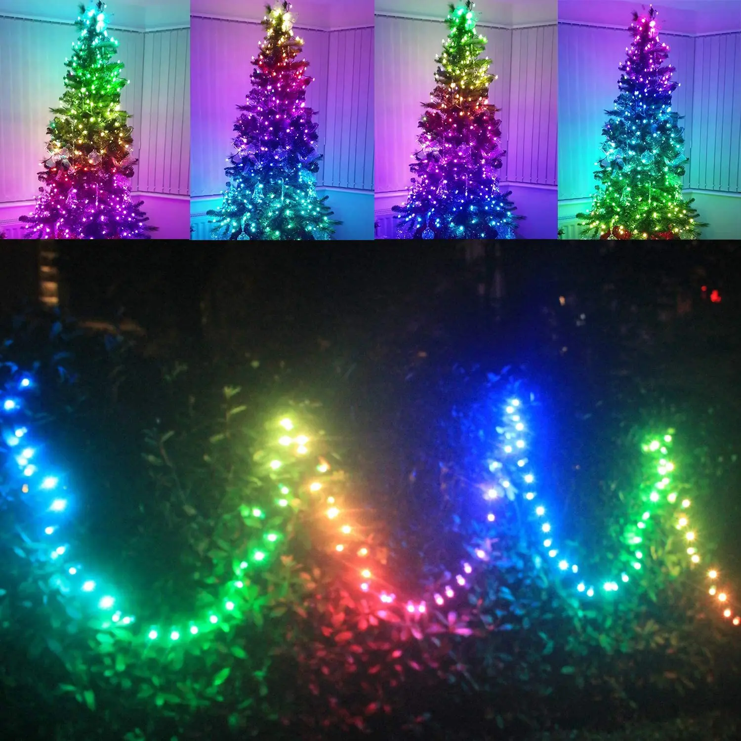 App Remote Control Led Christmas Tree Lamp Decoration Usb Plu