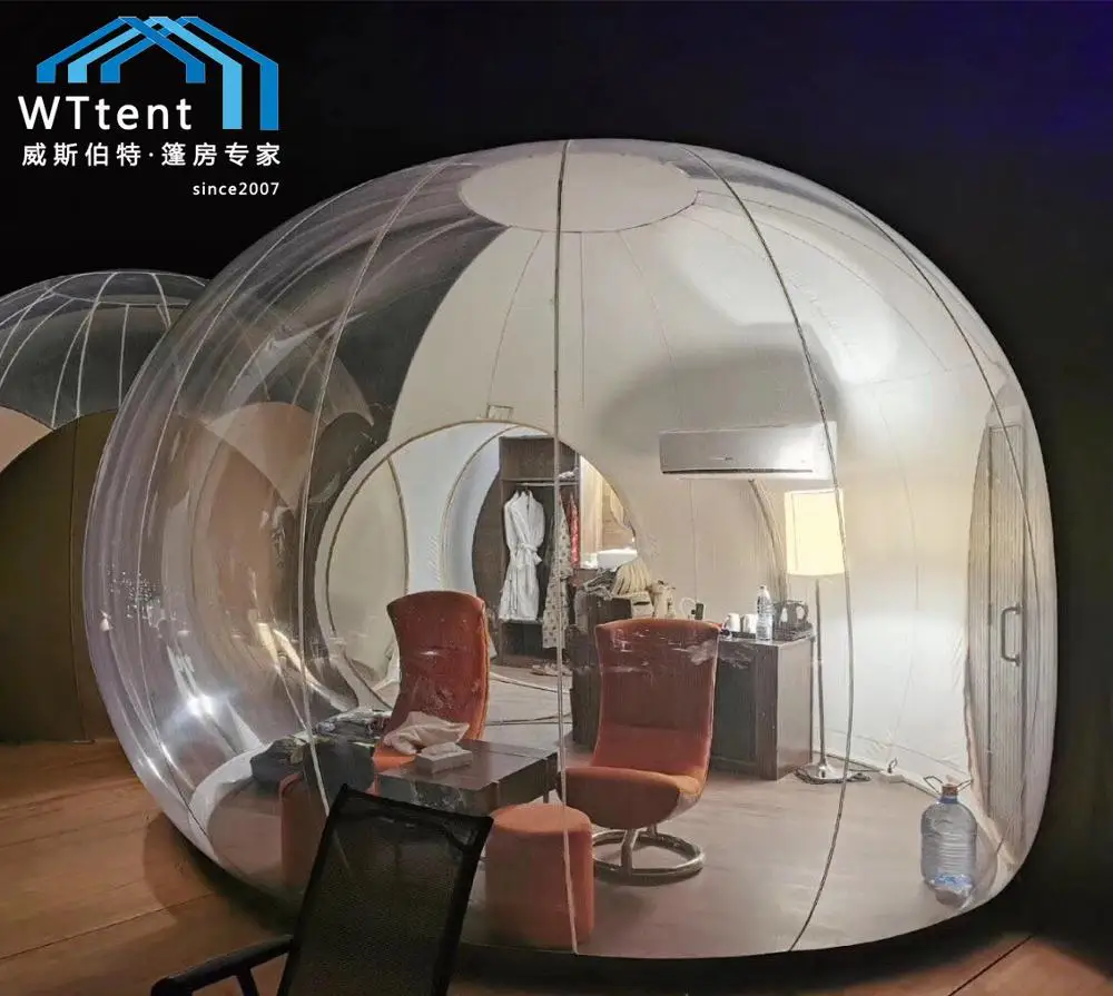 2020 Best Price Inflatable Bubble Dome Tent with 2m Tunnels