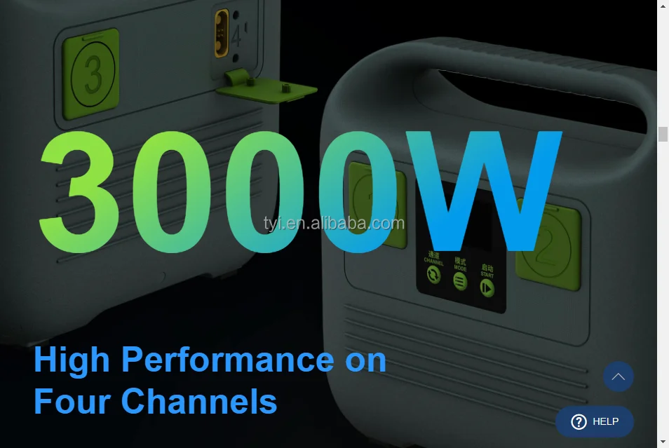 New arrival Intelligent PC3000 3000W 4 channel charging port as smart chargers and batteries and power supply details