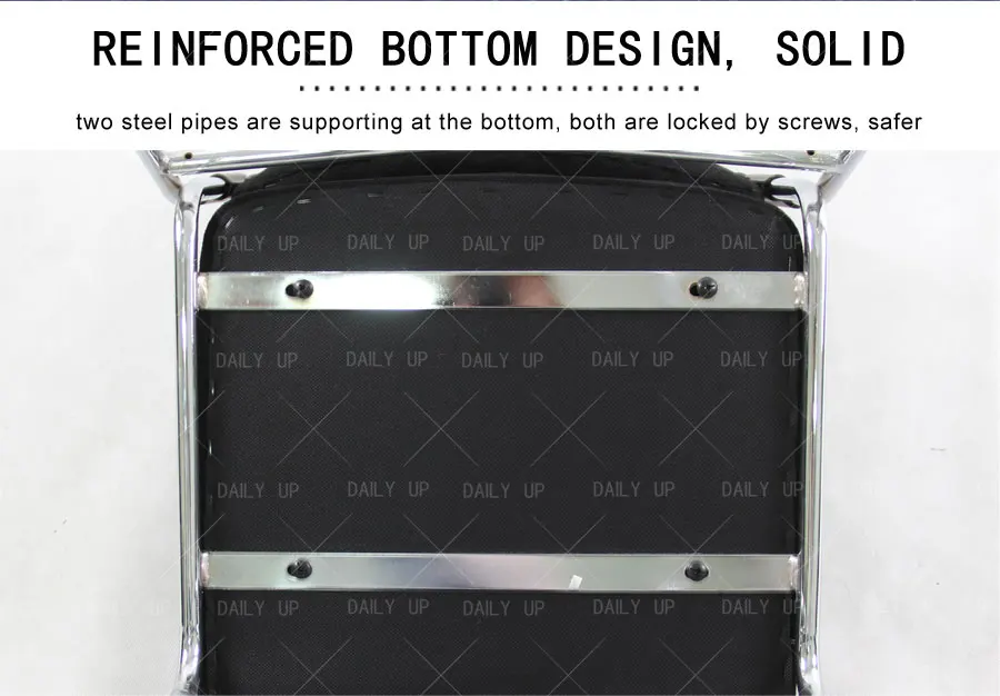 Stackable High Bar Chair With Fabric Cushion Sled Metal Frame Kitchen Dining Chair With Footrest For Counter And Restaurant Bar