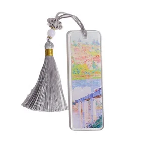 Sophisticated and Practical Acrylic Bookmark Custom Logo Thermal Bound for School & Gift Use Printed with Color Design