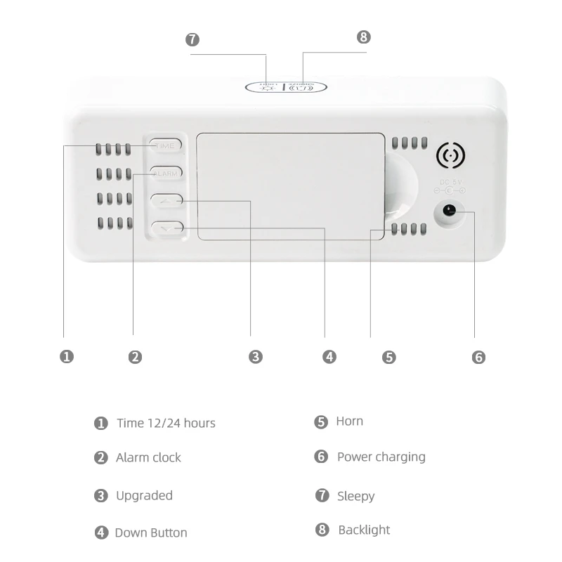 Quick Delivery Desktop Clock Mirror Alarm Perpetual Calendar 24 Hours Digital Electronic Clock for Office Workers