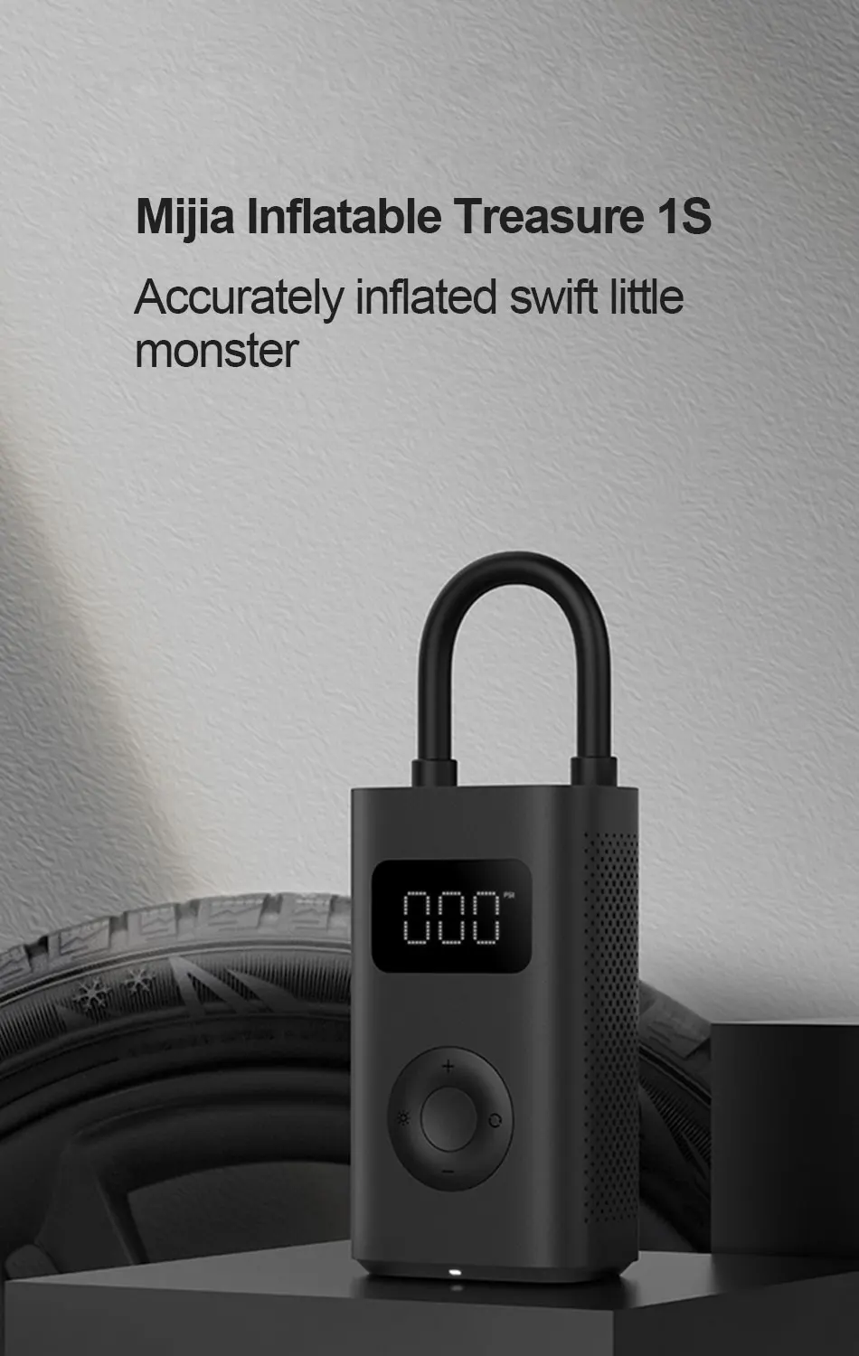 Nuevo Xiaomi Mijia Inflable Tesoro 1s Versión Mejorada Portátil Compresor  De Aire De La Bomba Eléctrica Para La Motocicleta Neumático De Coche De  Fútbol - Buy Xiaomi,Inflador De Neumáticos,Bomba De Aire Product