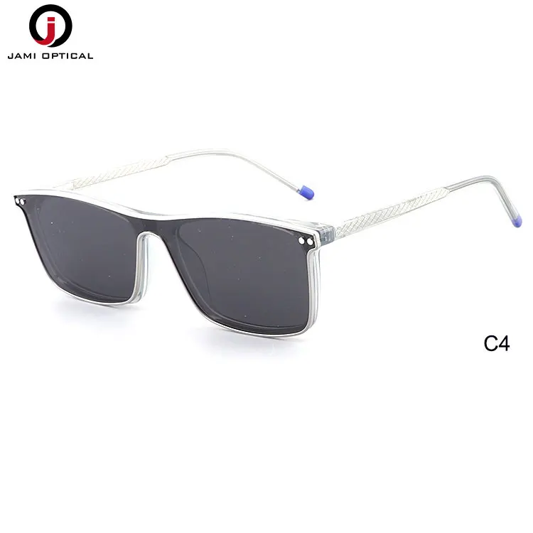 Classic Assorted Square  TR90 Frames Eyeglasses Sports Magnetic Clip on Polarized Lens Sunglasses Set Sunglasses