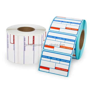 Supermarket Product Weighing Scale Transparent Self Adhesive Paper Sticker roll Pre Printed Price Waterproof Barcode