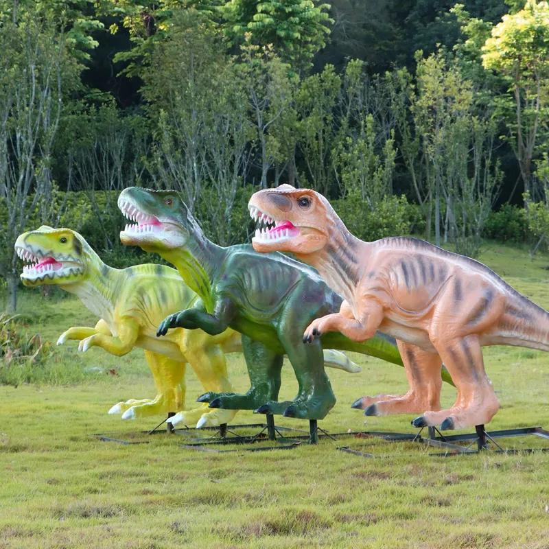 Statua Da Giardino Con Lanterna Solare: Dinosauro Che Mangia Gnomi, Decorazione Per Esterni 30,5 Cm - Resina Dipinta A Mano