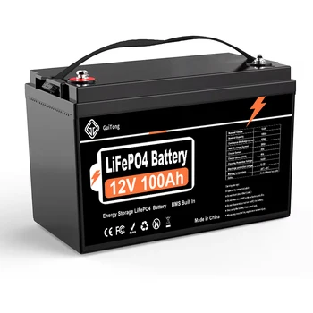 Custom 12V 12.8 Volt Lithium Ion Battery Packs 50Ah 100Ah 200Ah Solar Rechargeable Lipo Lfp Lifep04 Lithium Ion Batteries