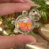 4.5cm sequined mini turtle - orange