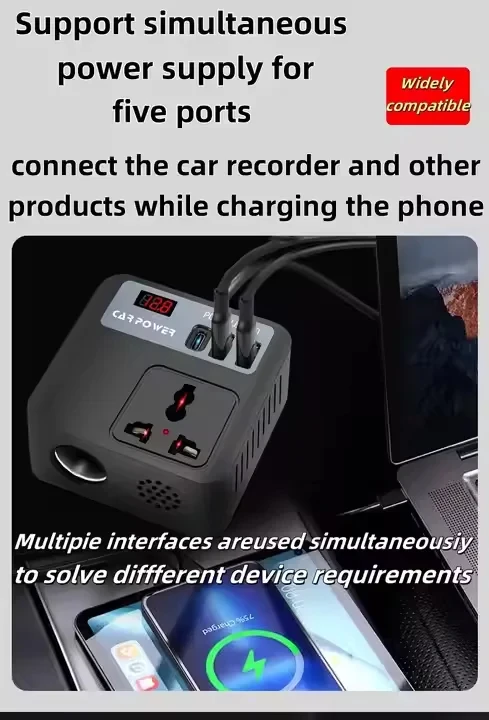 12V 100W DC to AC Power Inverter Charger - Image 4