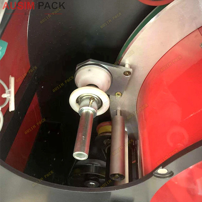 Profile Fully Automatic Horizontal Wrapping Machine Orbital Wrapper Steel Tube Packing Machine, Small Aluminum Red 20-40pcs/hr