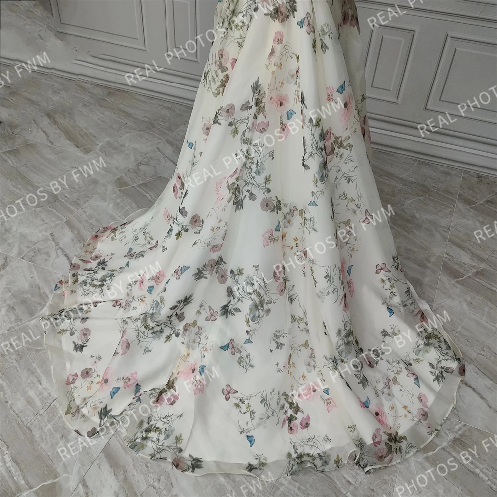 Crystal Blue V-Neck Puffy A-Line Sweep Train Pageant Dress