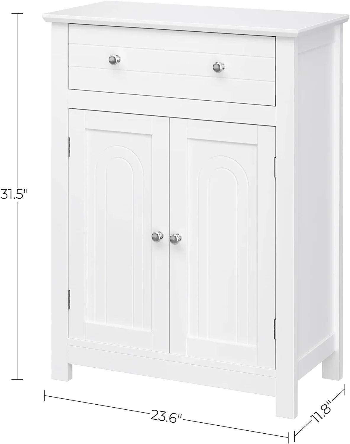 Wooden Bathroom Storage Cabinet Free Standing With Drawer And ...