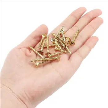 Self Tapping C1022a  Chipboard Screw Yellow Chromated Screws Fine Quality Yellow Zinc Wood Screws