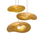 HITECDAD New trend Handmade Rattan hang light Bamboo Pendant Lamp for Home Indoor or hotel lustre