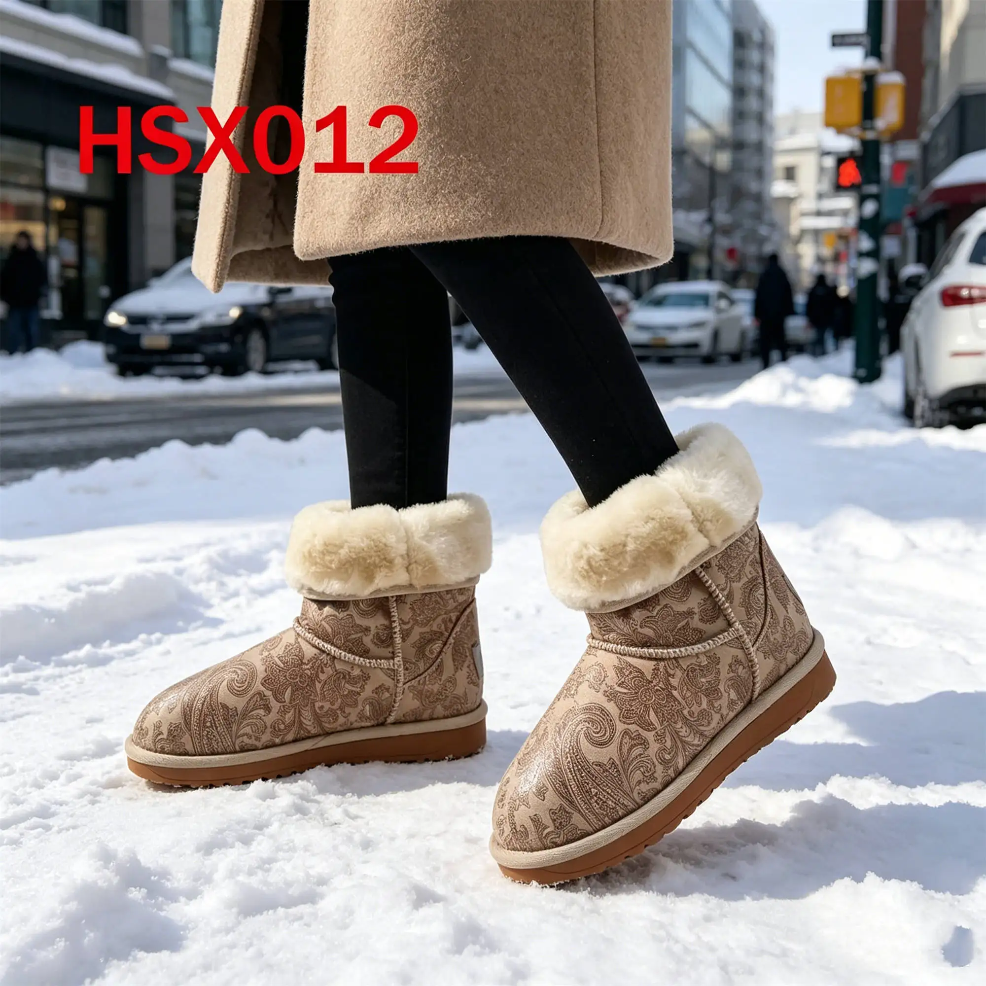 ZYF,Extreme Cold Weather High/middle Cut Women Fashion Snow Boots Korean Market Popular Super Keep Warm Winter Boots HSX012