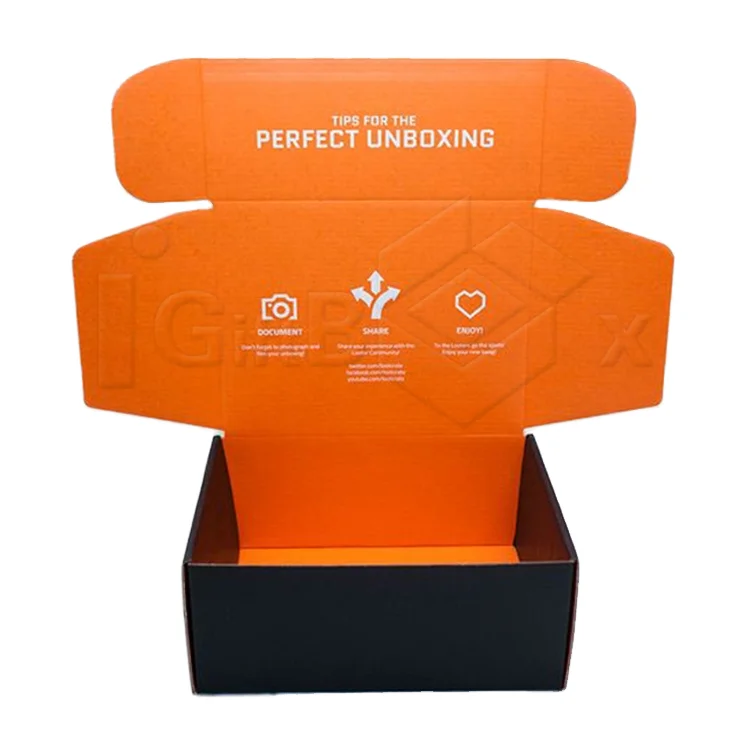 Luxury Custom Logo Recycled Corrugated Cardboard Chocolate Box Matt Lamination Self Erecting Custom Size for Clothing Shoes