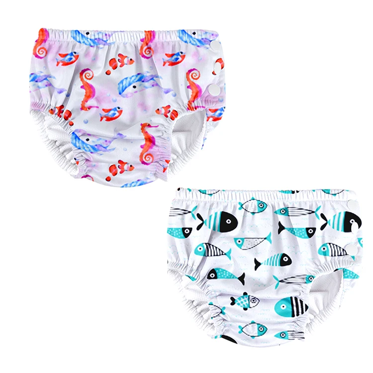 Natucare Eco Friendly Reusable Leopard Swimming Cloth Diapers For Baby