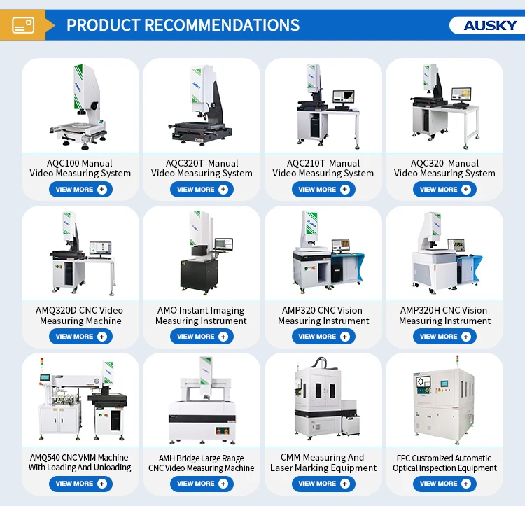 AUSKY Advanced 2D/3D Precision Vision Inspection High Resolution CMM Video Measuring System Optics Instrument Sensor Capability
