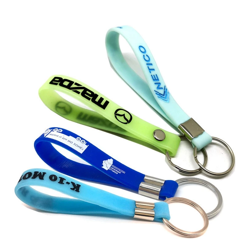 Custom Silicon Keychain Personalized Rubber Bracelet