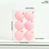 6-6PCS Flocked Balls - Pink