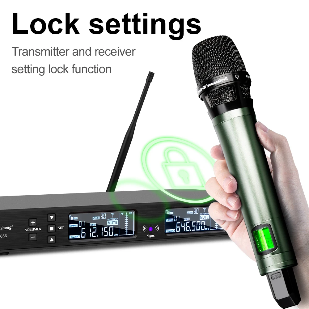 Depusheng Dr666 Wireless Handheld Microphone System For Karaoke