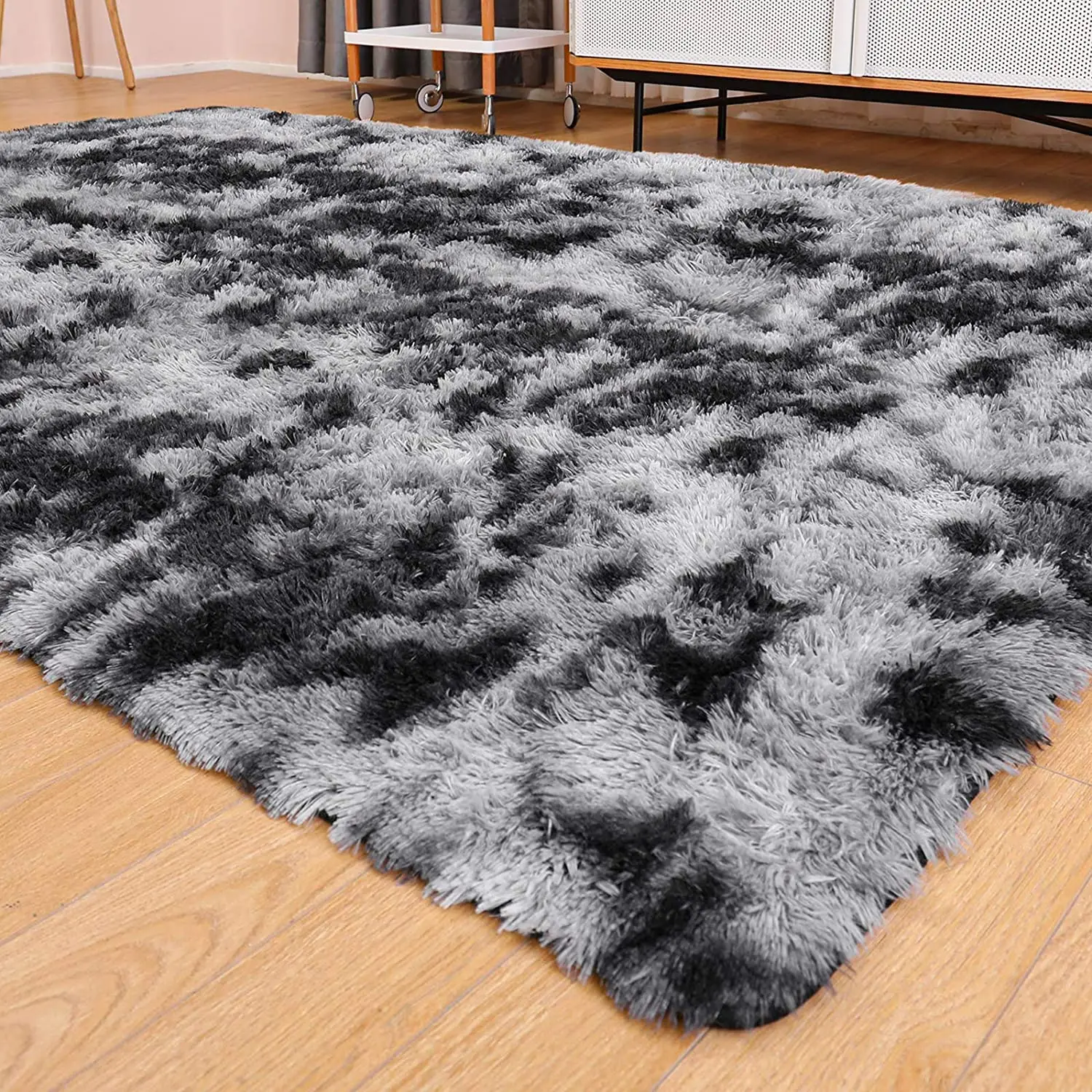 Ophanie 3 x 5 Feet Rugs for Bedroom, College Dorm Room Grey Small Area Rug,  Non