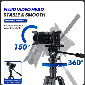 Fotopro Mh-6a Pro Professional 360 Degree Panorama Shooting Metal Video Camera Tripod Fluid Head 5kg Max Load - Buy Fluid Head,F detail image