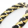 Collier noir/or