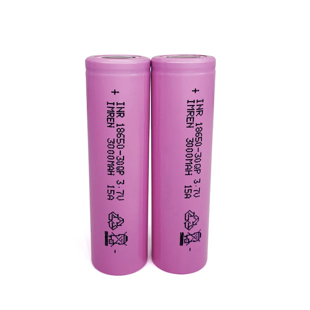 Original INR18650 li-ion accu 18650 cylinder cell full capacity 3000mah 20A IMREN 18650 beat 25r