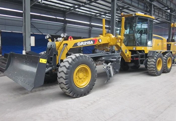 Road Construction Machinery 215HP Motor Grader GR215A Motor Grader with Ripper and Blade manufacture