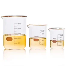 Laboratory Standard Low Form Borosilicate Beaker Glass Beaker Glass Measuring Cup Beakers