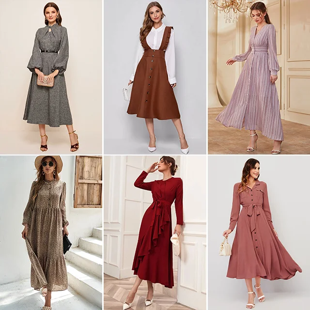 Mixed Style Dress Brand Discount Women's Clothing Stock Apparel