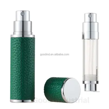 5ml Custom Made Non Spill Travel Refill Empty Aluminum Separate Perfume Bottle Set Round Glossy Pump Perfume Atomizer