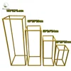 Rectángulo sin lámina de hierro, juego dorado de 4 piezas.