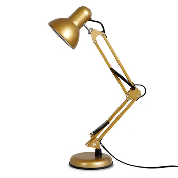 Adjustable Folding Gold Swing Arm Desk Lamps Gooseneck E27 LED Table Lamp for Home Working Salon