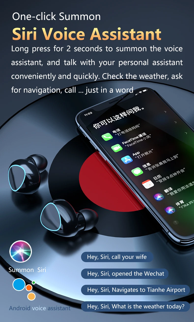Ear Buds BT V5.1 USB M10 TWS Earbuds Wireless LED Display Draadloze Koptelefoon Earphones Headphones Headsets - ANKUX.COM